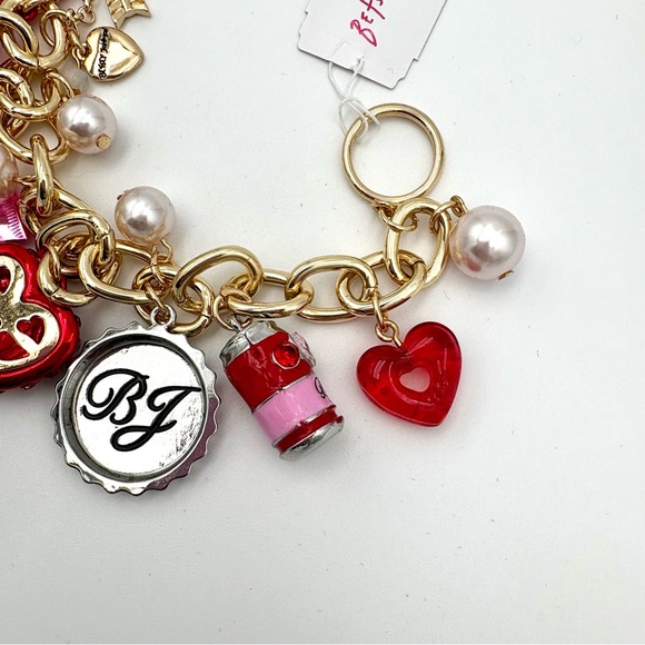 BETSEY JOHNSON Cherry Soda Charm Bracelet + Mismatch Drop Earrings 🍒💋 - Picture 10 of 15